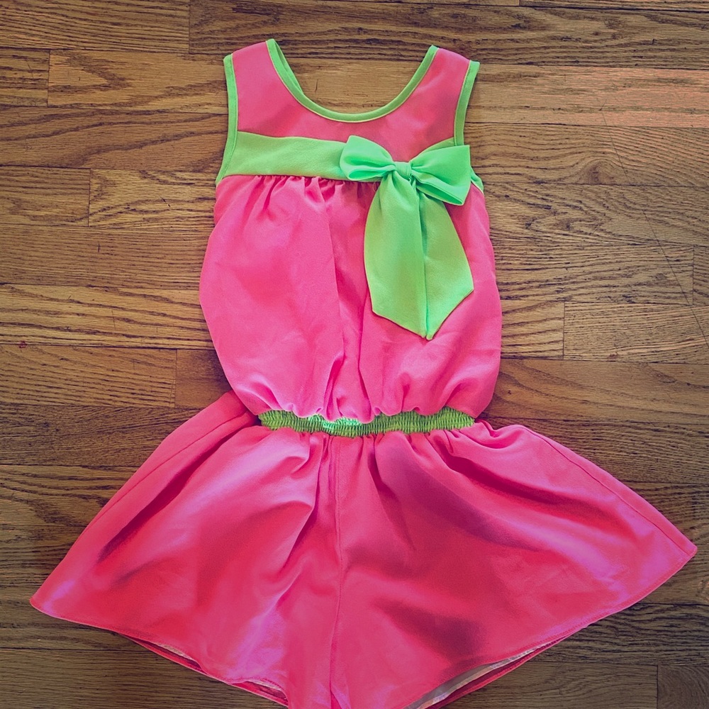 Girls size 6 neon romper